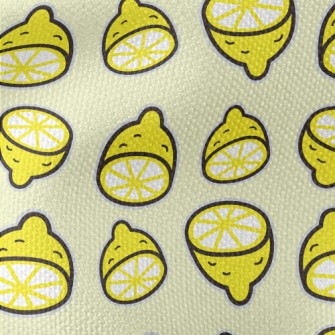 Sour Sliced Lemon Waterproof Canvas