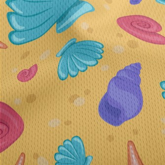 A Variety Of Colorful Shells Athletic Mesh Flat Back