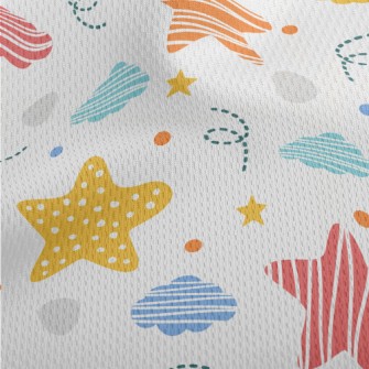 Stripes And Stars Athletic Mesh Flat Back