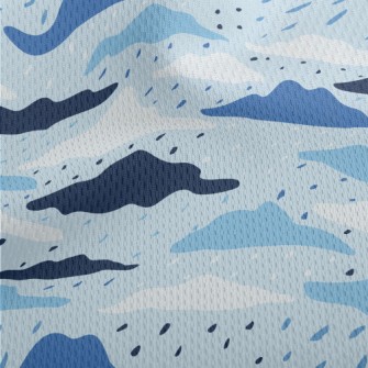 Clouds And Rainy Day Athletic Mesh Flat Back