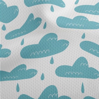 Lines Clouds Raining Athletic Mesh Flat Back