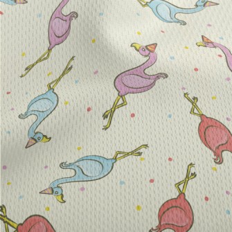 Colorful Birthday Flamingo Athletic Mesh Flat Back