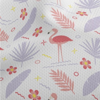 Tropical Flowers And Plants Fl Athletic Mesh Flat Back