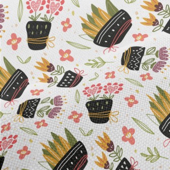 Classic Flower Pots Performance Linen