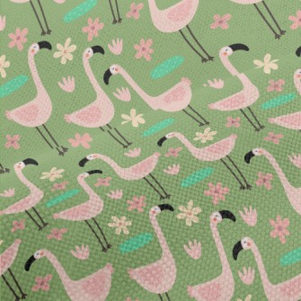 Garden Cartoon Flamingo Performance Linen