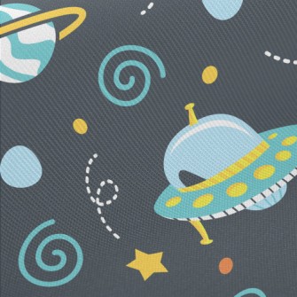 Space Planet UFO Twill