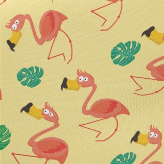 Summer Big-mouthed Flamingo Twill