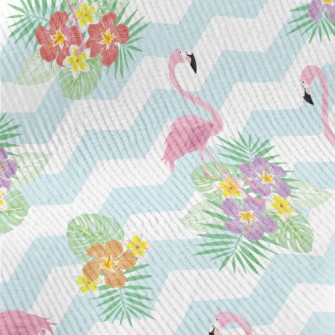 Tropical Flowers Flamingo Standard Corduroy