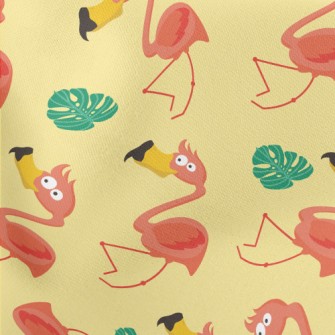 Summer Big-mouthed Flamingo Stretch Ponte