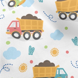 Cartoon Big Truck Micro Fleece