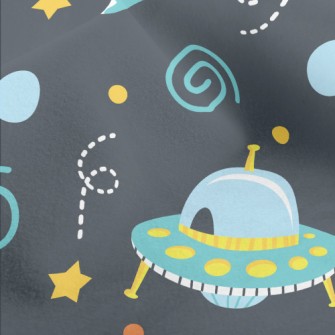 Space Planet UFO Micro Fleece