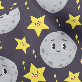 Blushing Moon And Stars Micro Fleece