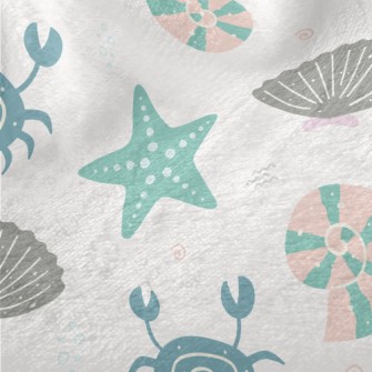 Shells, Starfish, Crab Minky