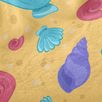 A Variety Of Colorful Shells Minky