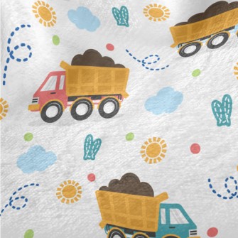 Cartoon Big Truck Minky