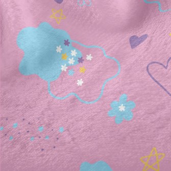 Clouds, Stars, Flowers Minky