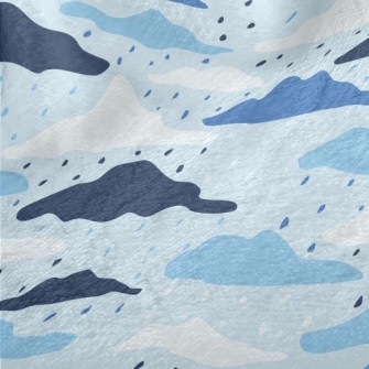 Clouds And Rainy Day Minky