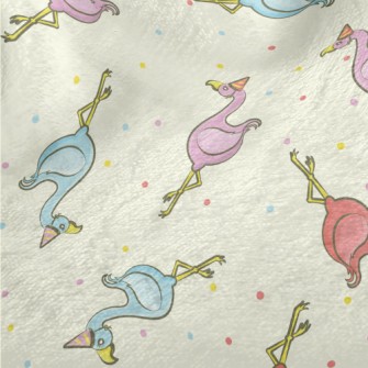 Colorful Birthday Flamingo Minky