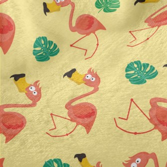 Summer Big-mouthed Flamingo Minky