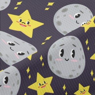 Blushing Moon And Stars Piqué