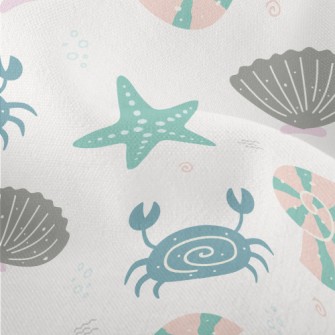 Shells, Starfish, Crab Lightweight Performance Linen