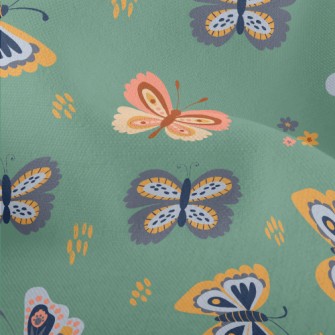 Butterflies Flying Everywhere Lightweight Performance Linen