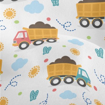 Cartoon Big Truck Lightweight Performance Linen