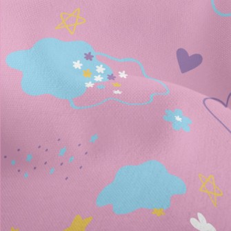 Clouds, Stars, Flowers Lightweight Performance Linen