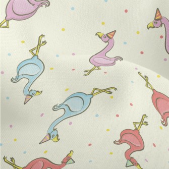 Colorful Birthday Flamingo Lightweight Performance Linen