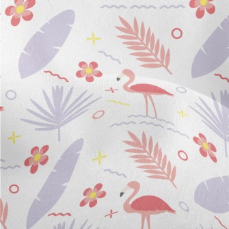 Tropical Flowers And Plants Fl Lightweight Performance Linen