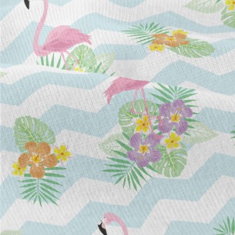 Tropical Flowers Flamingo Modern Jersey