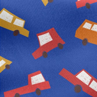 Multi-color Block Cars Jersey Backed Fleece