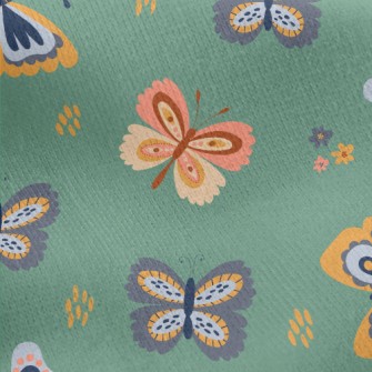 Butterflies Flying Everywhere Jersey Backed Fleece