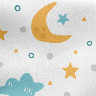 Moon Star Planet Jersey Backed Fleece