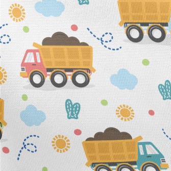 Cartoon Big Truck Pongee