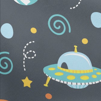 Space Planet UFO Pongee