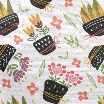 Classic Flower Pots Pongee