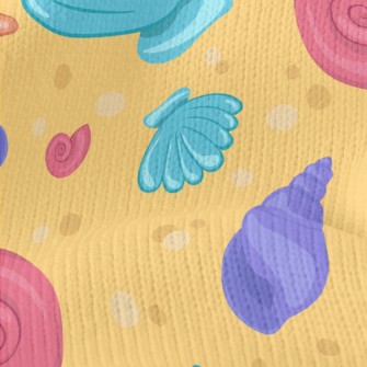 A Variety Of Colorful Shells Stretch Jersey