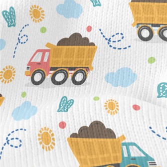 Cartoon Big Truck Stretch Jersey