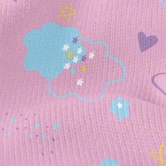 Clouds, Stars, Flowers Stretch Jersey