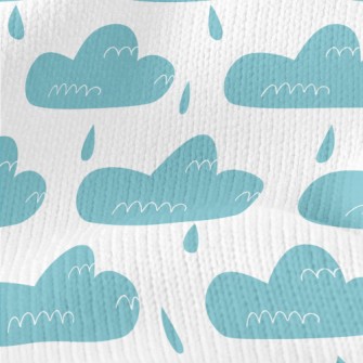 Lines Clouds Raining Stretch Jersey