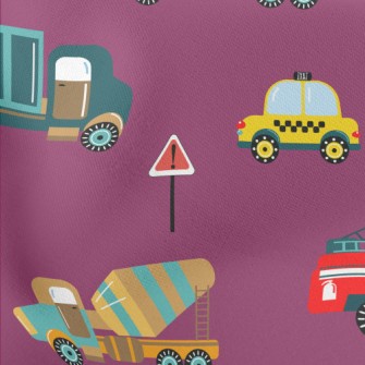 Police Car Fire Truck Engineer Lightweight Cotton Poplin