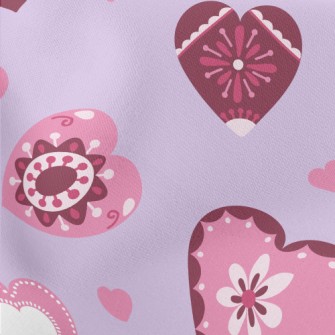 Valentine&#39;s Day Painted He Lightweight Cotton Poplin
