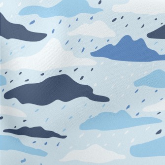 Clouds And Rainy Day Lightweight Cotton Poplin