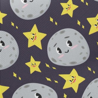 Blushing Moon And Stars Midweight Cotton Poplin