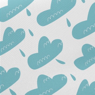 Lines Clouds Raining Midweight Cotton Poplin