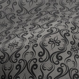 Mysterious Curved Damask Performance Linen
