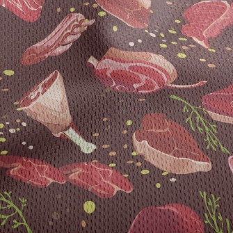 Premium Beef Cuts Athletic Mesh Flat Back