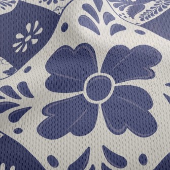 Simple And Elegant Tile Flower Athletic Mesh Flat Back