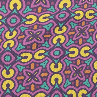 Stacked Geometric Damask Birdseye Piqué
